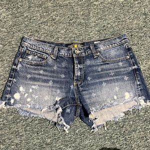 Lucky brand the cut off denim shorts jeans beach Aztec stamp